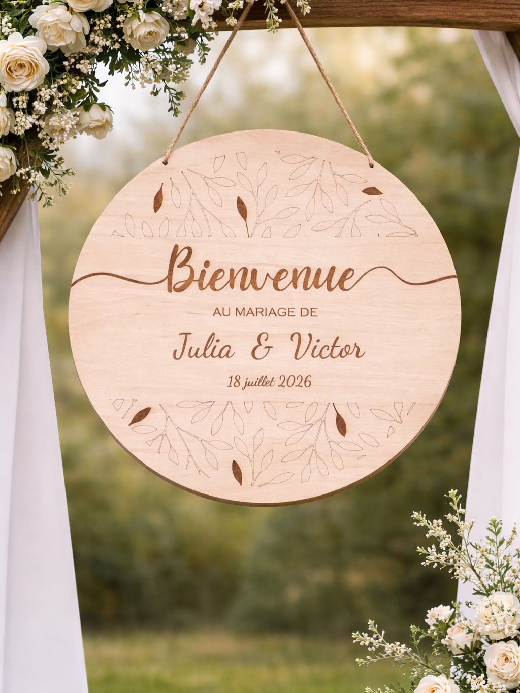 Panneau de bienvenue rond — vue 1 sur 1